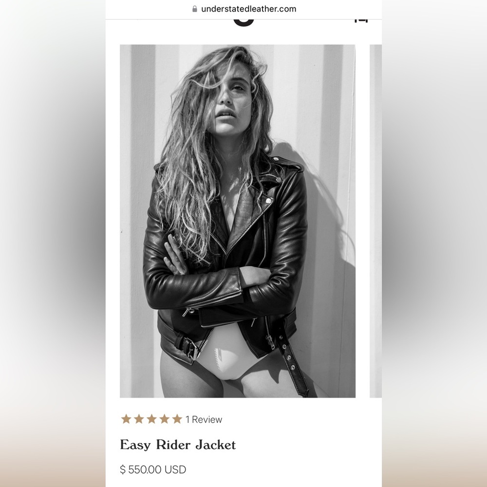 Understated Leather “Easy Rider” Jacket - Picture 2 of 4